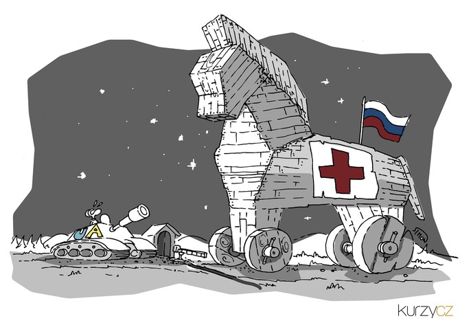 Kreslený vtip: Beze slov. Autor: Marek Simon
