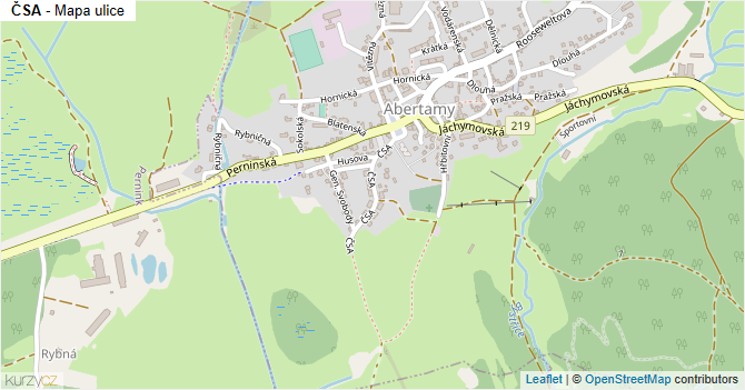 ČSA - mapa ulice