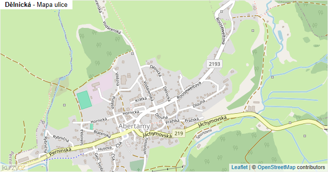Dělnická - mapa ulice