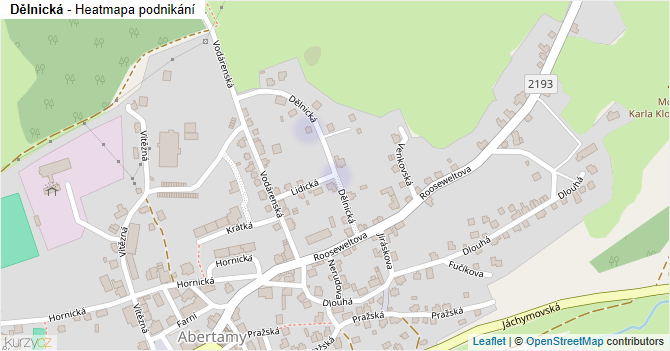 Dělnická - mapa podnikání