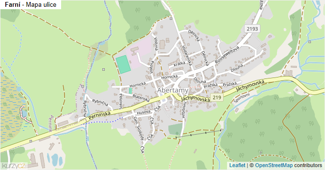 Farní - mapa ulice