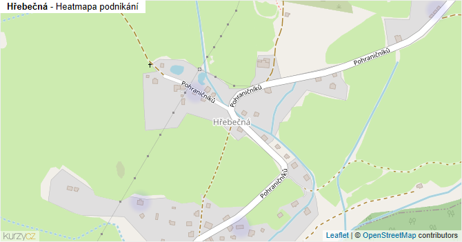 Hřebečná - mapa podnikání