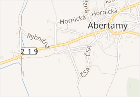 Husova v obci Abertamy - mapa ulice