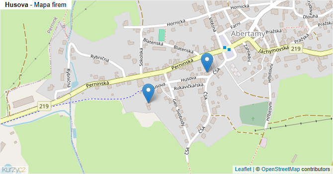 Husova - mapa firem