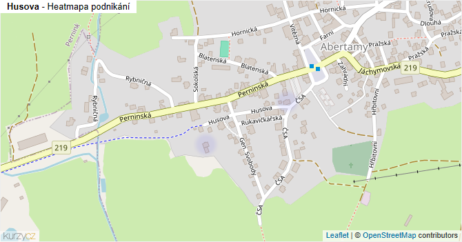 Husova - mapa podnikání