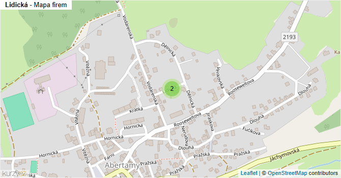 Lidická - mapa firem