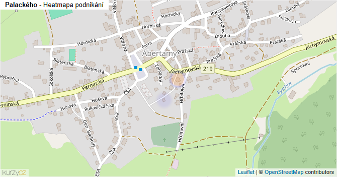 Palackého - mapa podnikání