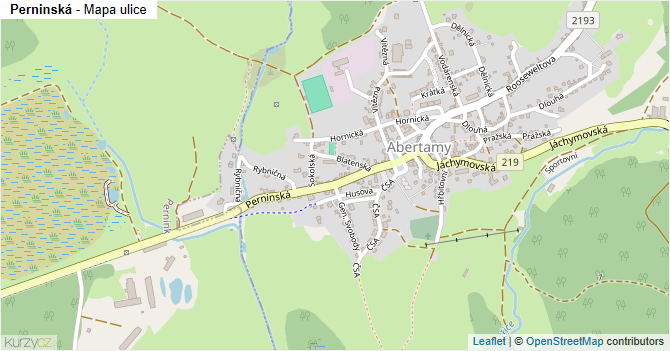 Perninská - mapa ulice