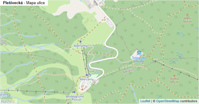Plešivecká - mapa ulice