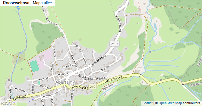 Rooseweltova - mapa ulice