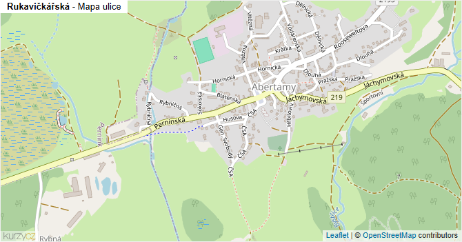 Rukavičkářská - mapa ulice