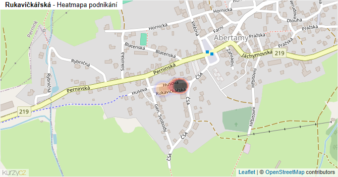 Rukavičkářská - mapa podnikání