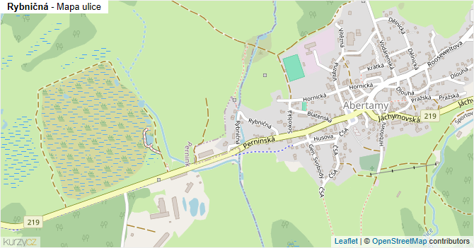 Rybničná - mapa ulice