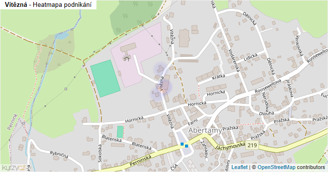 Vítězná - mapa podnikání