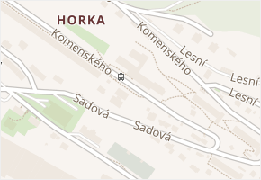 Adamov v obci Adamov - mapa části obce