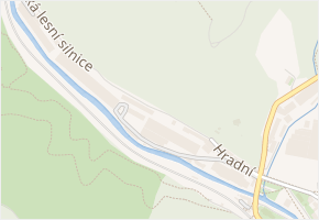 Hradní v obci Adamov - mapa ulice