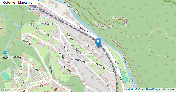 Kolonie - mapa firem