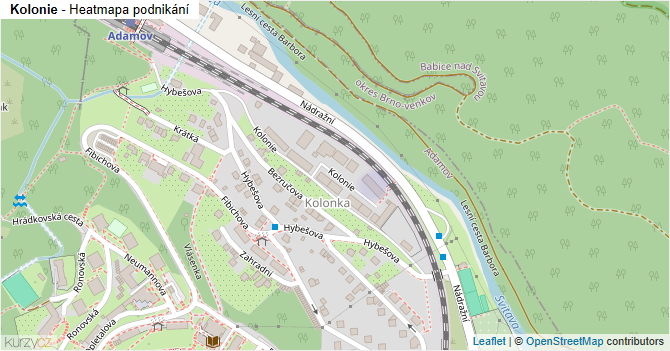Kolonie - mapa podnikání