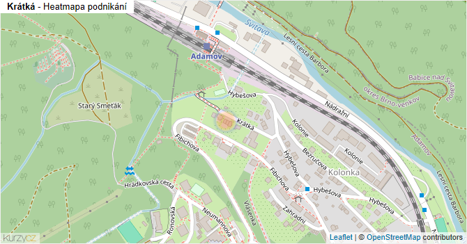 Krátká - mapa podnikání