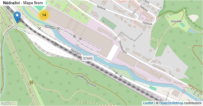 Nádražní - mapa firem
