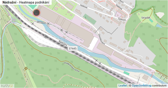 Nádražní - mapa podnikání