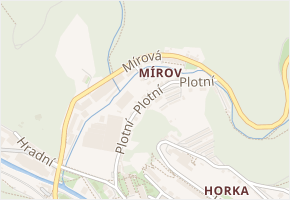 Plotní v obci Adamov - mapa ulice