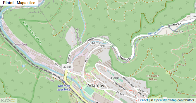 Plotní - mapa ulice