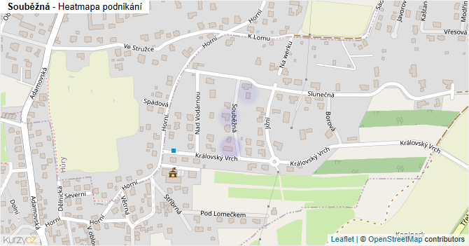 Souběžná - mapa podnikání