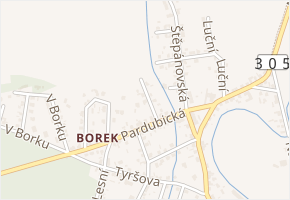 Na písku v obci Albrechtice nad Orlicí - mapa ulice