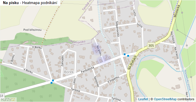 Na písku - mapa podnikání