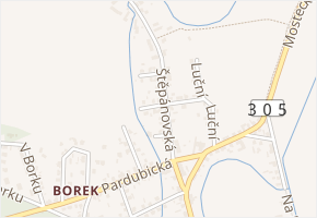 Štěpánovská v obci Albrechtice nad Orlicí - mapa ulice