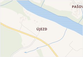 Újezd v obci Albrechtice nad Vltavou - mapa části obce