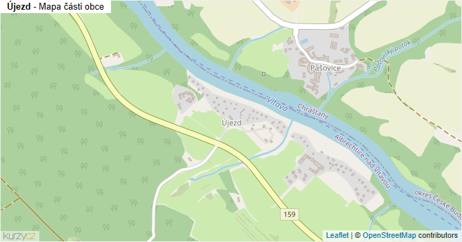 Újezd - mapa části obce