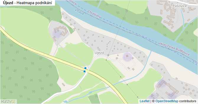 Újezd - mapa podnikání