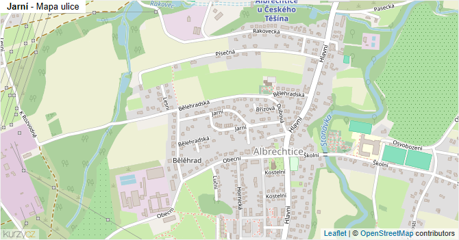 Jarní - mapa ulice