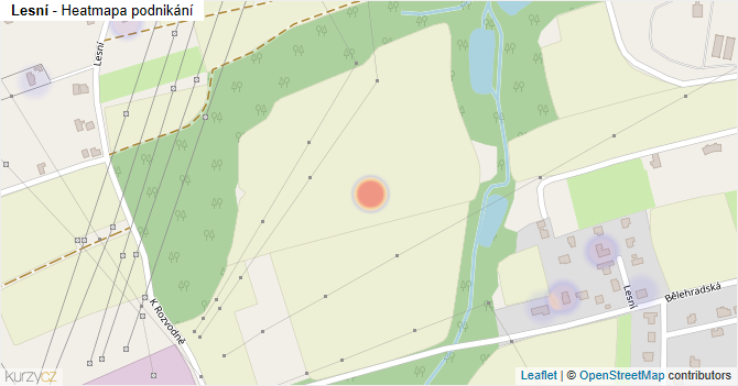 Lesní - mapa podnikání
