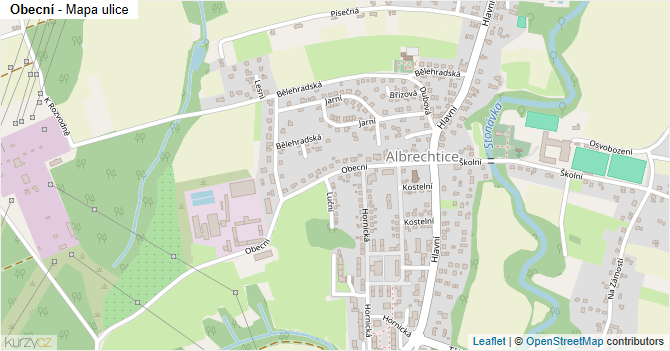 Obecní - mapa ulice