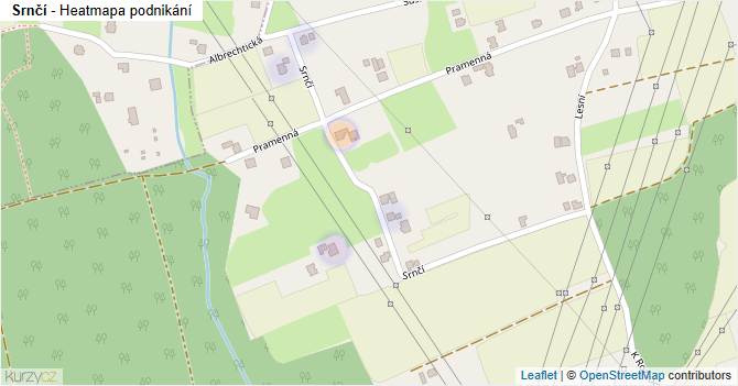 Srnčí - mapa podnikání