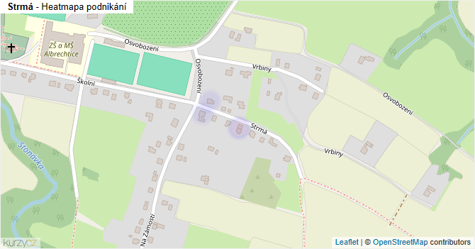 Strmá - mapa podnikání