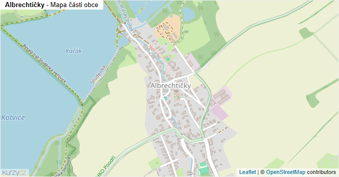 Albrechtičky - mapa části obce