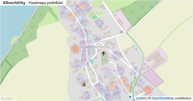 Albrechtičky - mapa podnikání