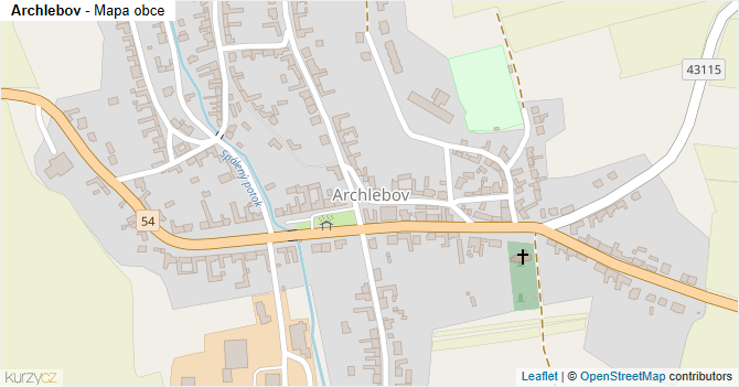Archlebov - mapa obce