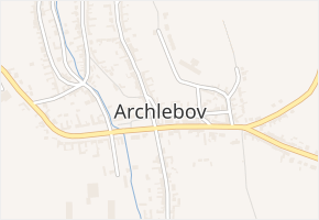 Malá ulička v obci Archlebov - mapa ulice