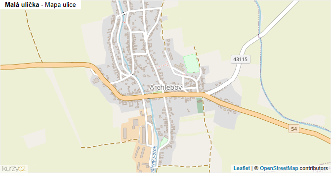 Malá ulička - mapa ulice