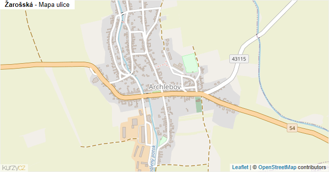 Žarošská - mapa ulice
