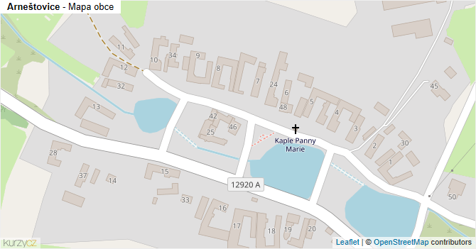 Arneštovice - mapa obce