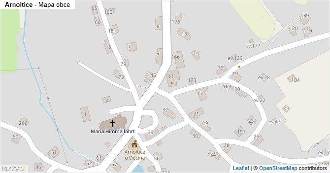 Arnoltice - mapa obce