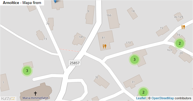 Arnoltice - mapa firem