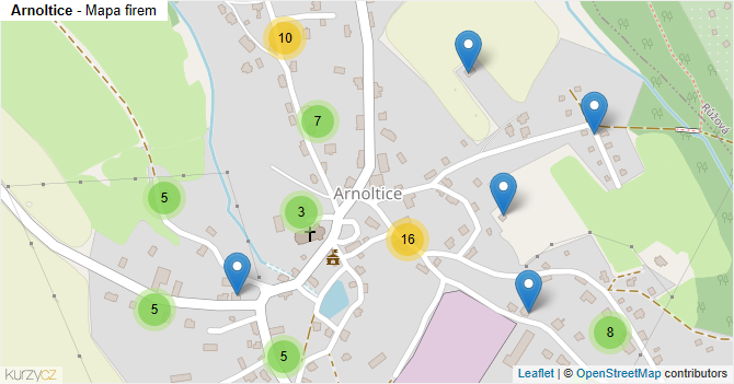 Arnoltice - mapa firem