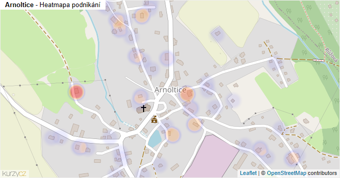 Arnoltice - mapa podnikání